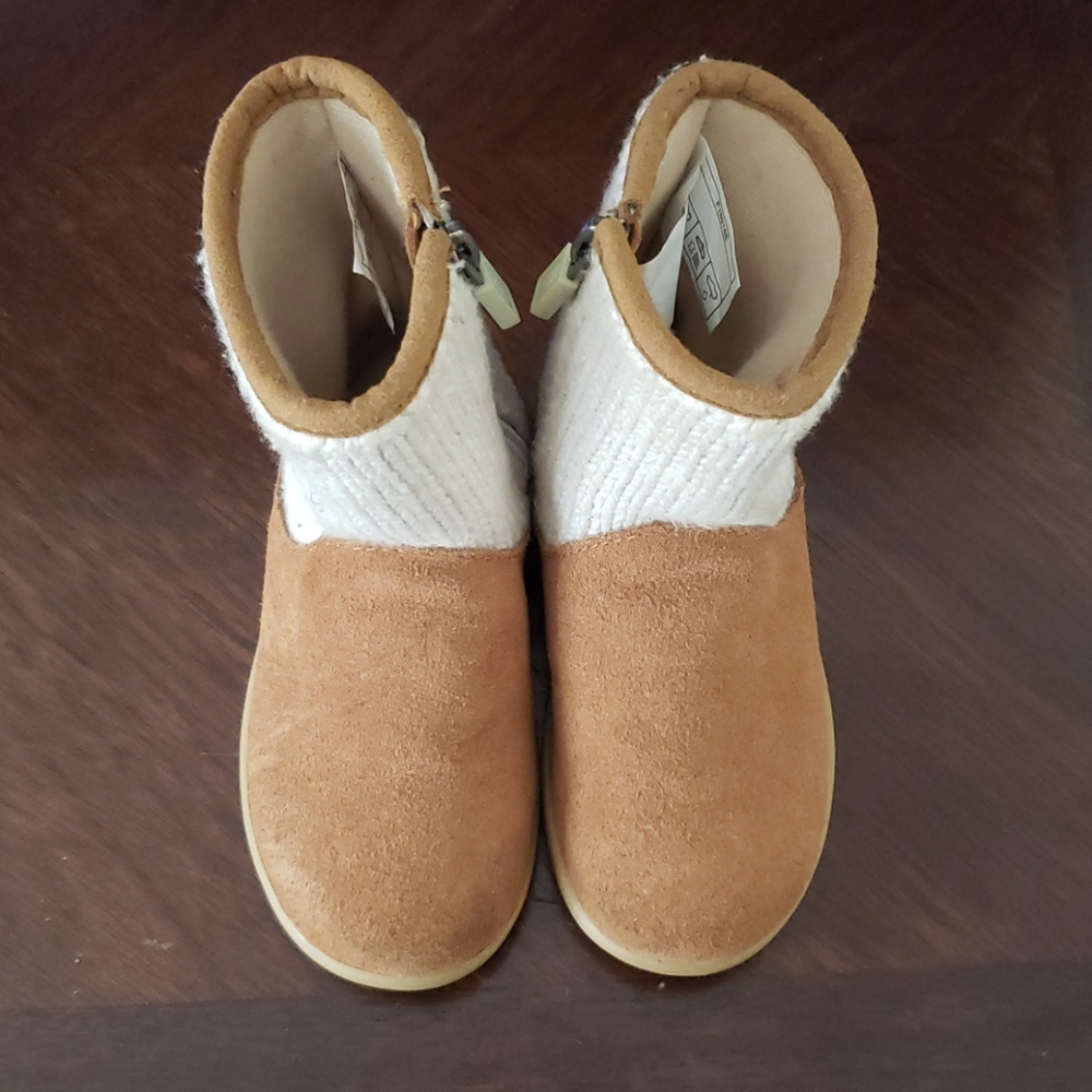 UGG Toddler Chestnut Short Knit Ankle Boots